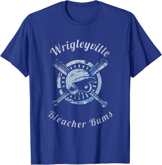 Wrigleyville Bleacher Bums Funny Baseball T-Shirt - T-Shirt | Royal
