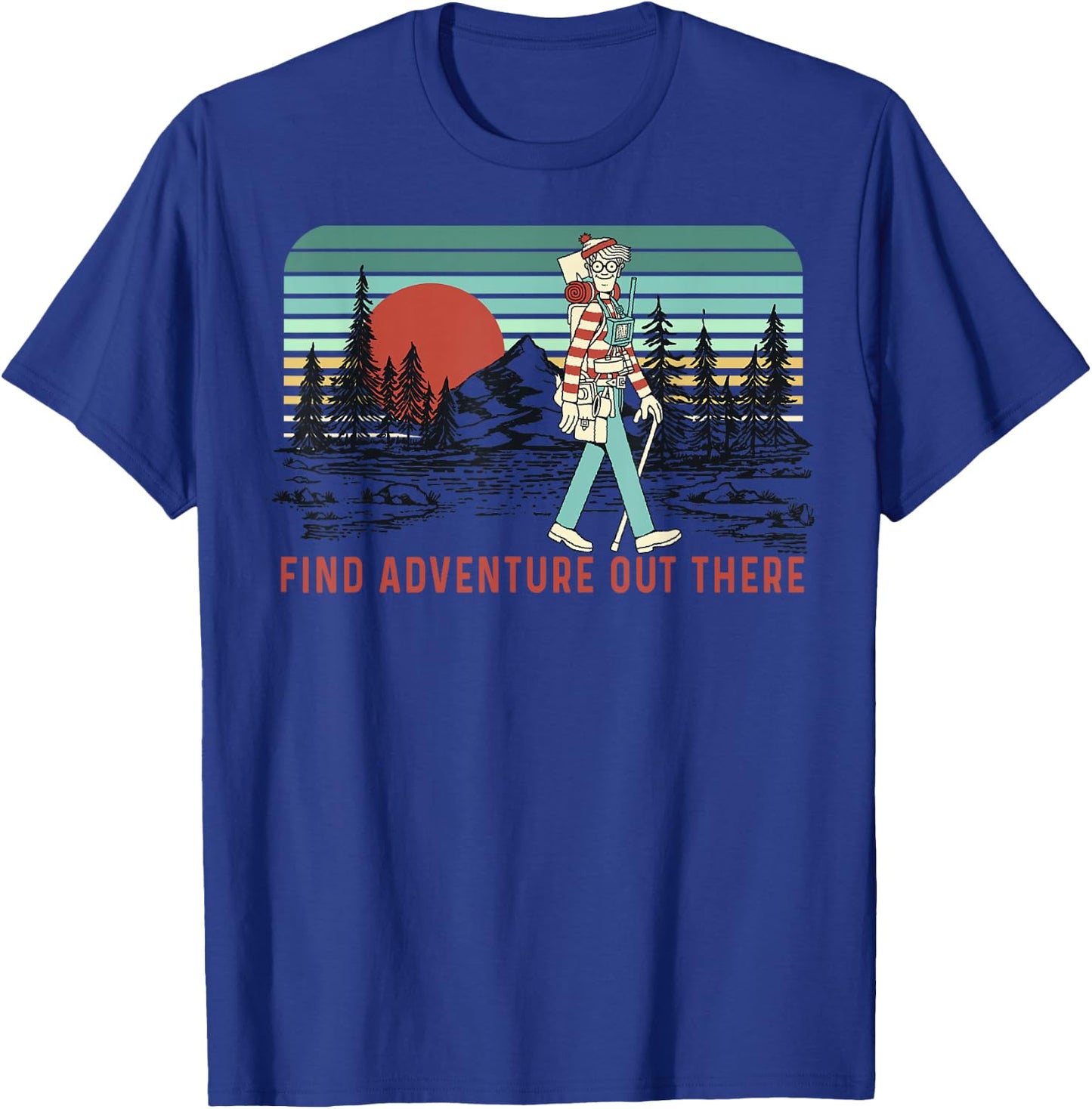 Where's Waldo Find Adventure Out There T-Shirt - T-Shirt | Royal
