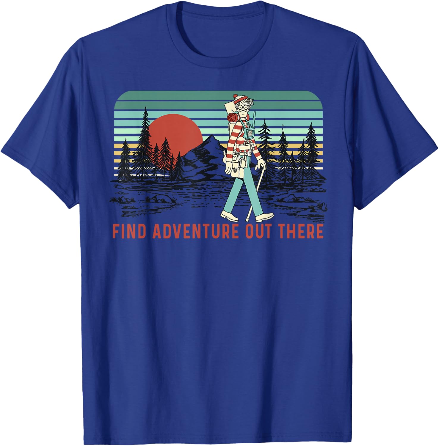 Where's Waldo Find Adventure Out There T-Shirt - T-Shirt | Royal