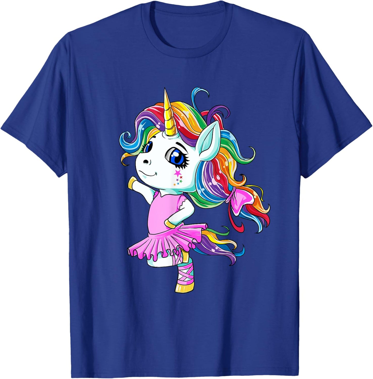 Rainbow Ballet Dancer Unicorn T-Shirt - T-Shirt | Royal