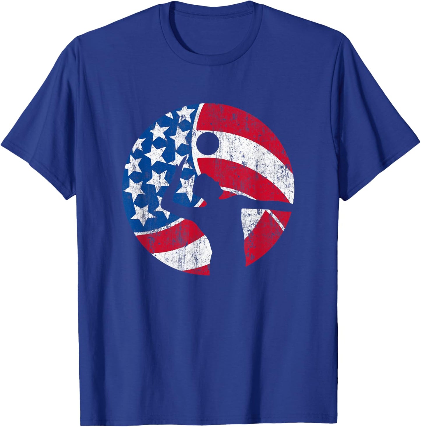 Volleyball USA Flag T-Shirt - T-Shirt | Royal