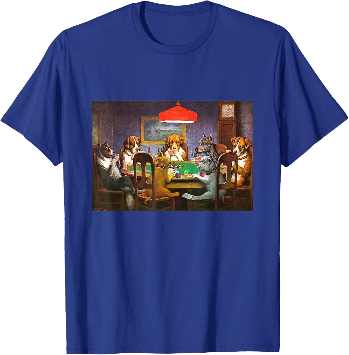 Dogs Playing Poker A Friend in Need Small T-Shirt - T-Shirt | Royal