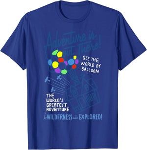 Disney Pixar Up Adventure is Out There Vintage Balloon House T-Shirt - T-Shirt | Royal