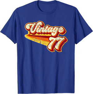 Vintage 1977 Distressed T-Shirt - T-Shirt | Royal