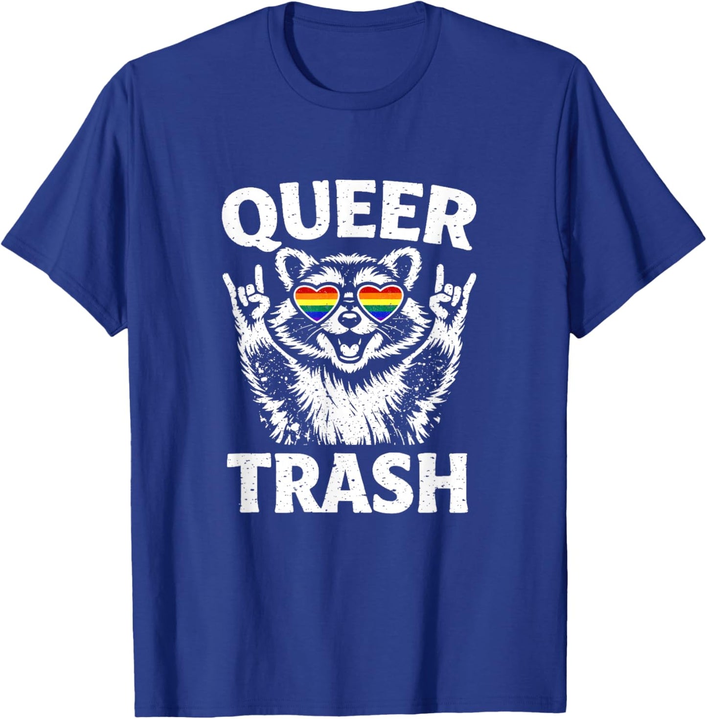 Queer Trash Gay Pride Men Women LGBT Flag T-Shirt - T-Shirt | Royal