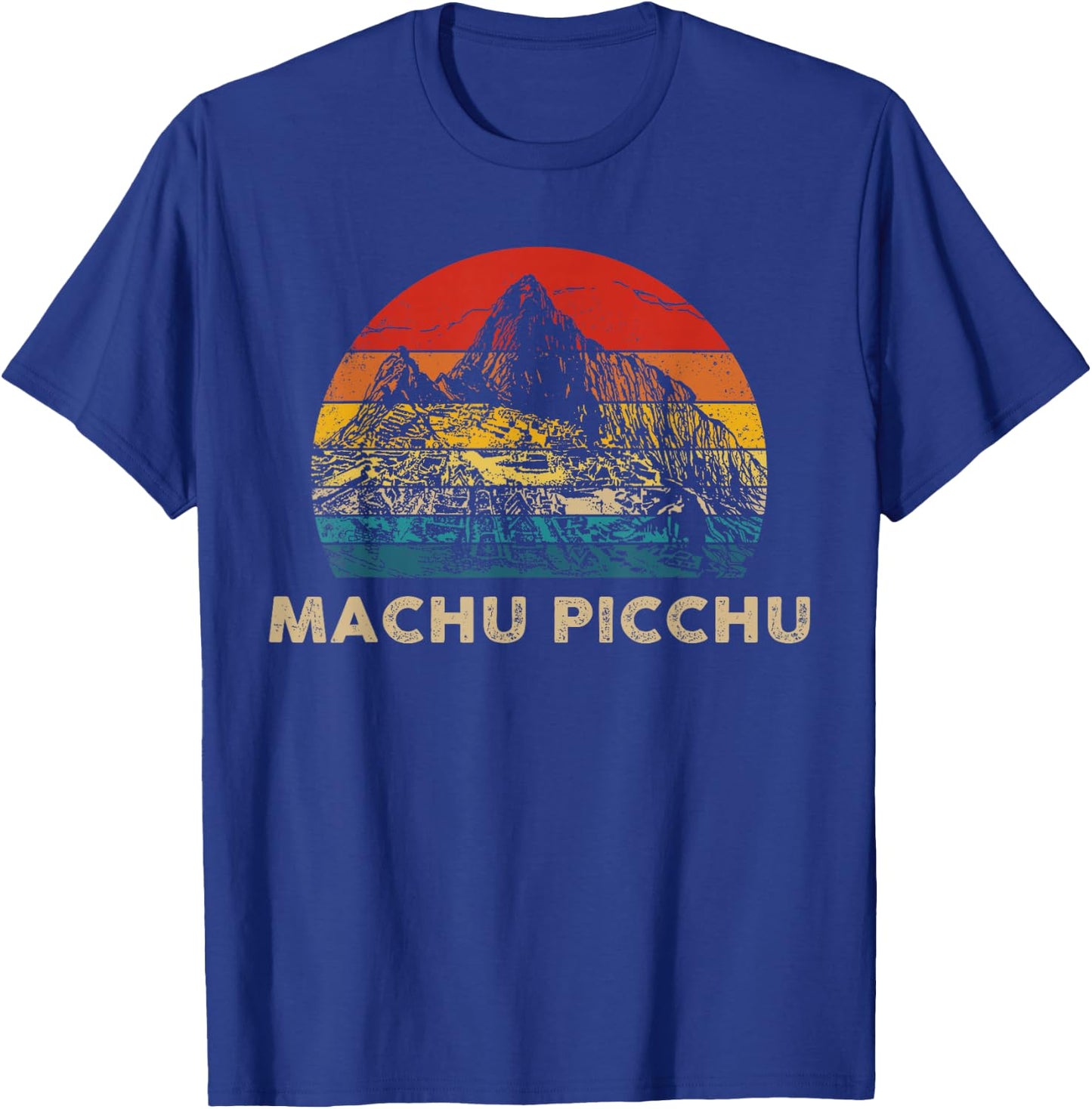 Machu Picchu Vintage Machu Picchu - Peru Souvenir Black T-Shirt - T-Shirt | Royal