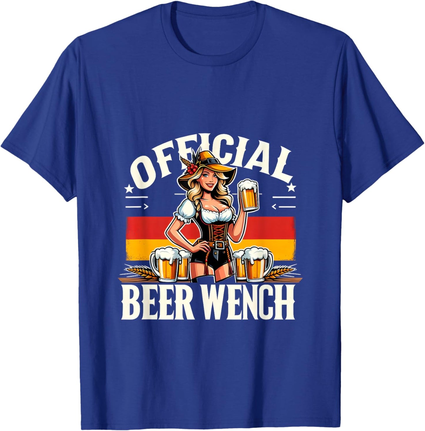 Oktoberfest Drinking Team Official Beer Wench German Flag T-Shirt - T-Shirt | Royal