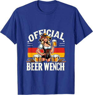 Oktoberfest Drinking Team Official Beer Wench German Flag T-Shirt - T-Shirt | Royal