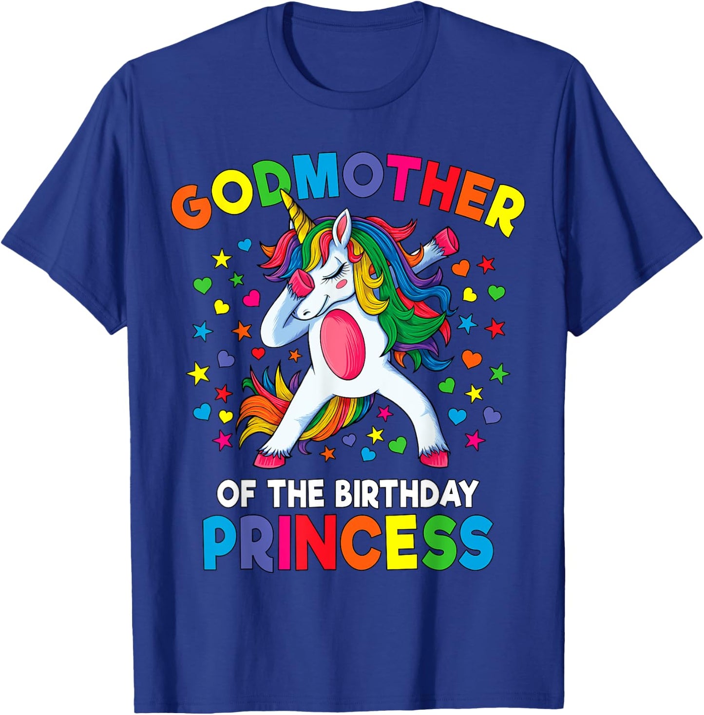 Godmother of the Birthday Princess Dabbing Unicorn Party T-Shirt - T-Shirt | Royal