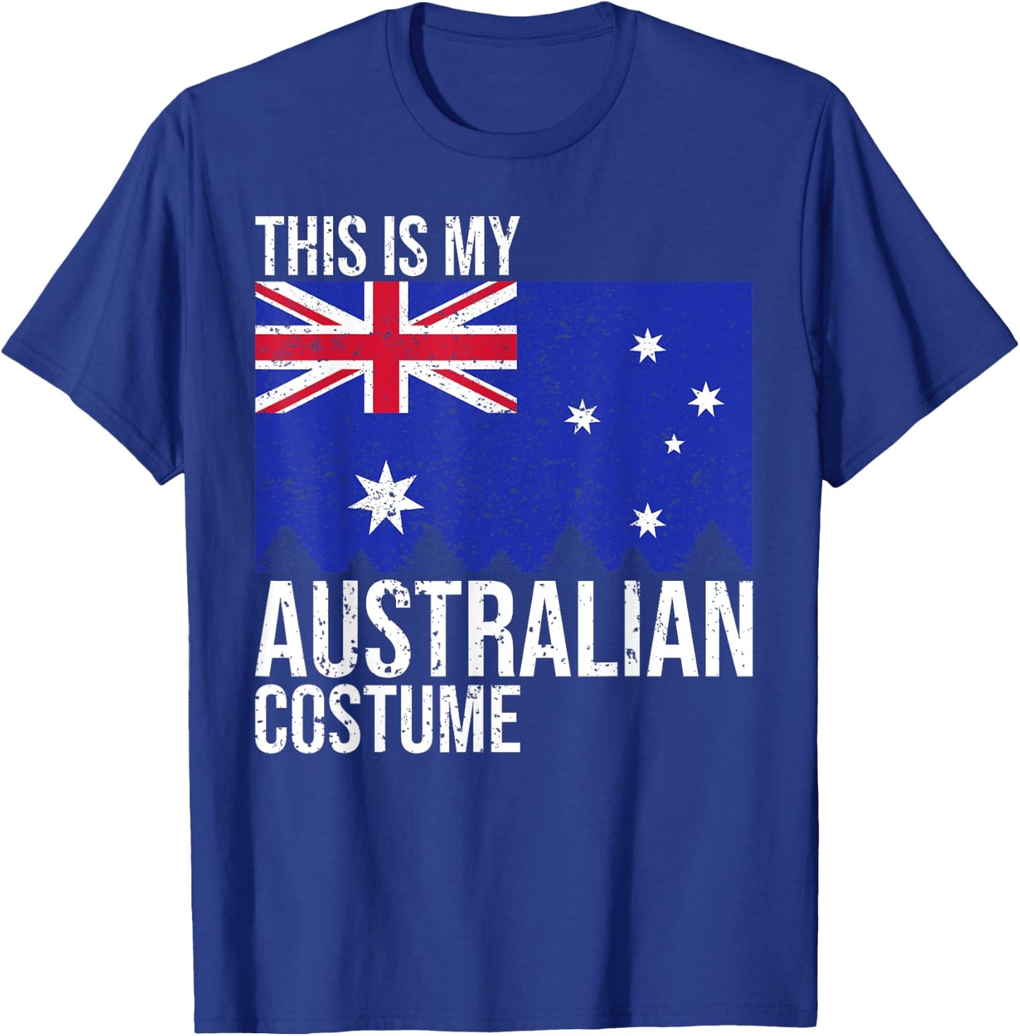 Vintage This Is My Australian Flag Costume for Halloween T-Shirt - T-Shirt | Royal