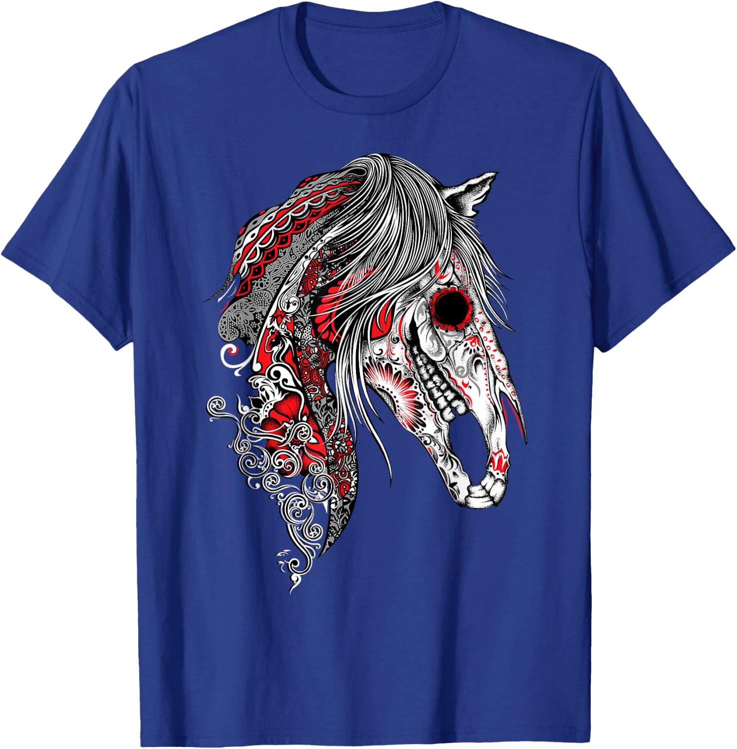 Cute Sugar Skull Horse Shirt, Day of the Dead T-Shirt - T-Shirt | Royal
