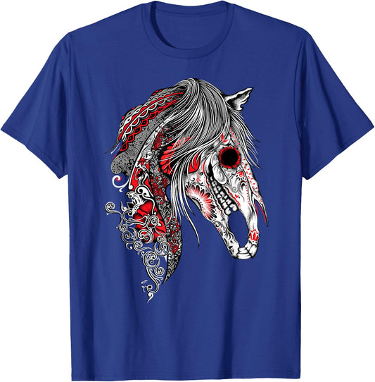 Cute Sugar Skull Horse Shirt, Day of the Dead T-Shirt - T-Shirt | Royal