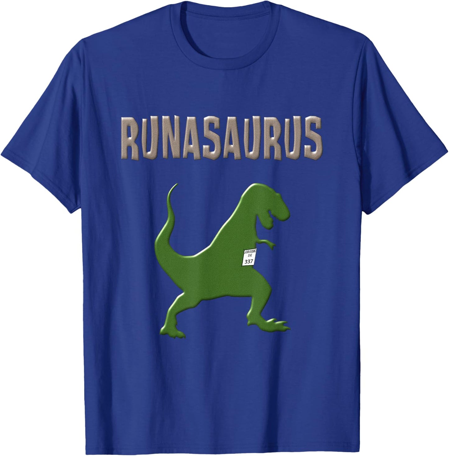 Funny T Rex Dinosaur Running Shirt Runner Race Day Finisher T-Shirt - T-Shirt | Royal