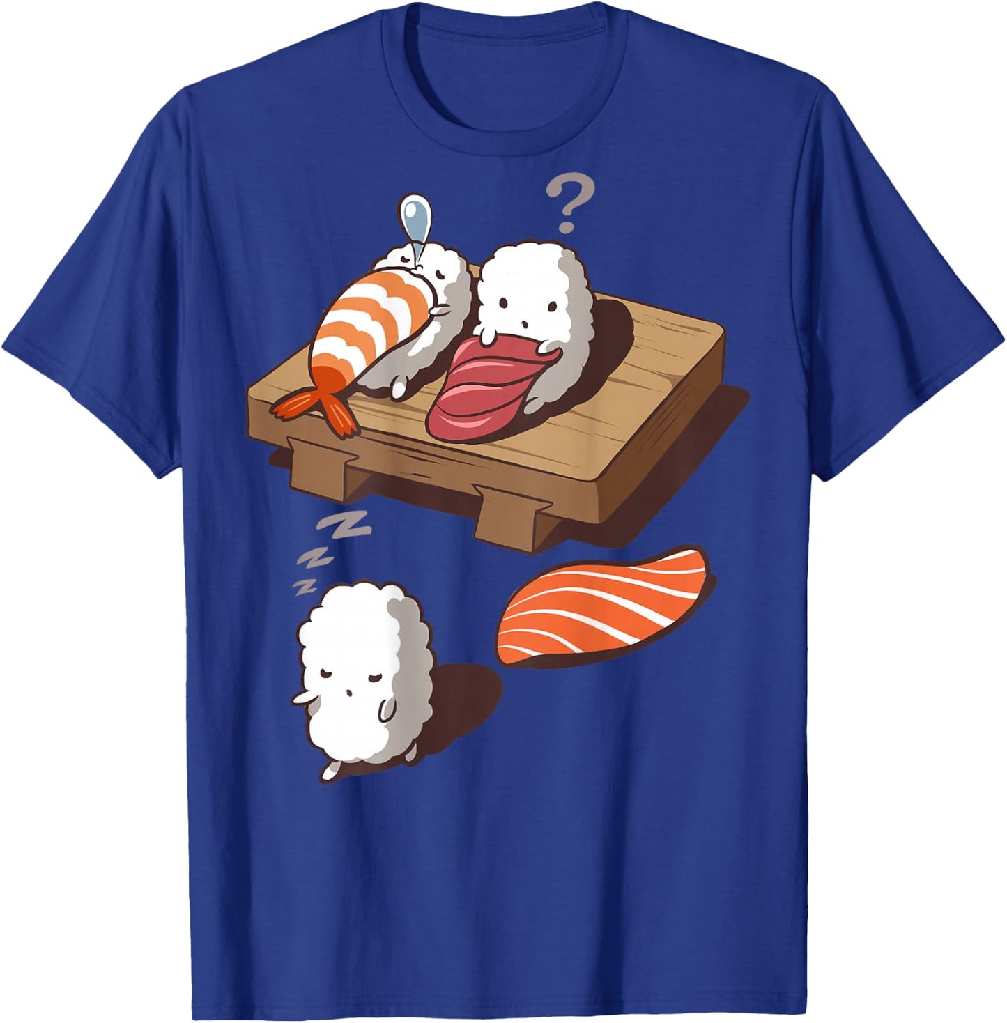 Cute and Funny Japanese Nigiri Sushi Sleepwalking T-Shirt - T-Shirt | Royal