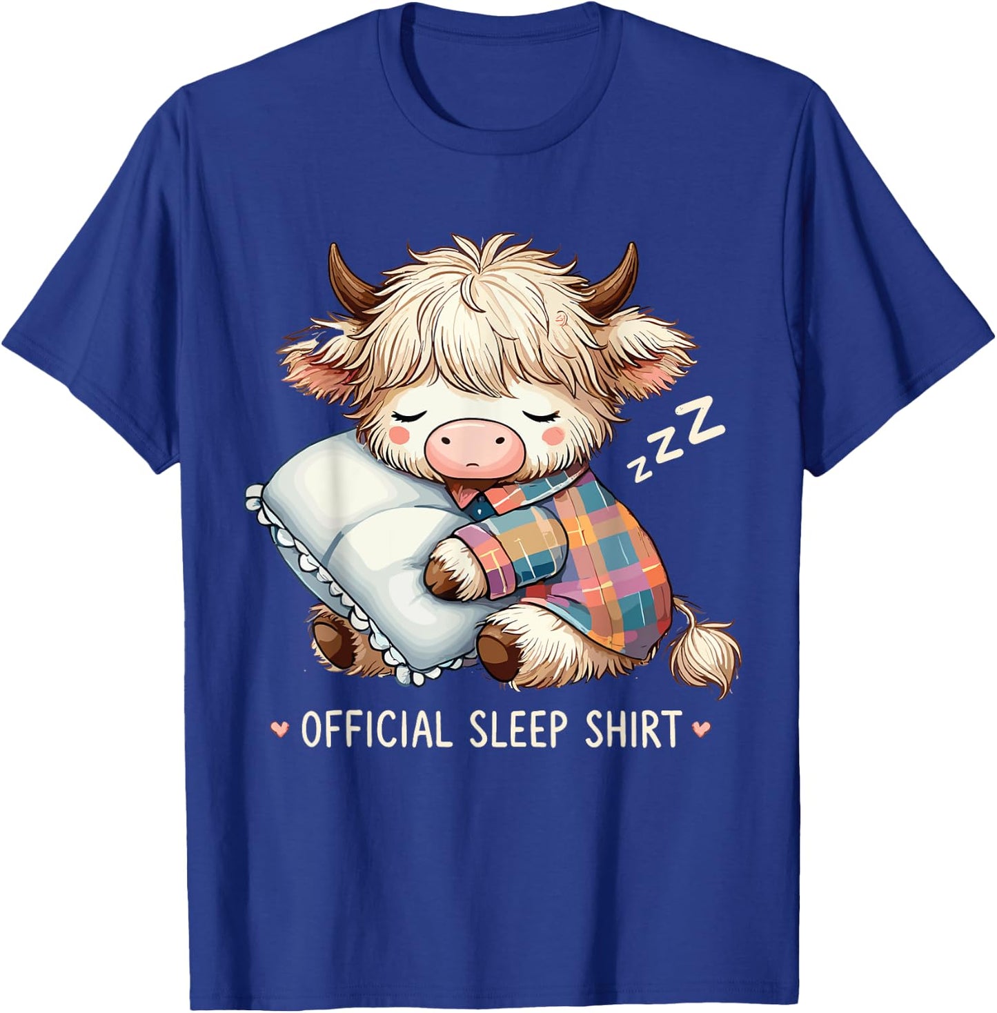 Highland_cow Official Sleepshirt Pajamas Nightgown Sleeping T-Shirt - T-Shirt | Royal