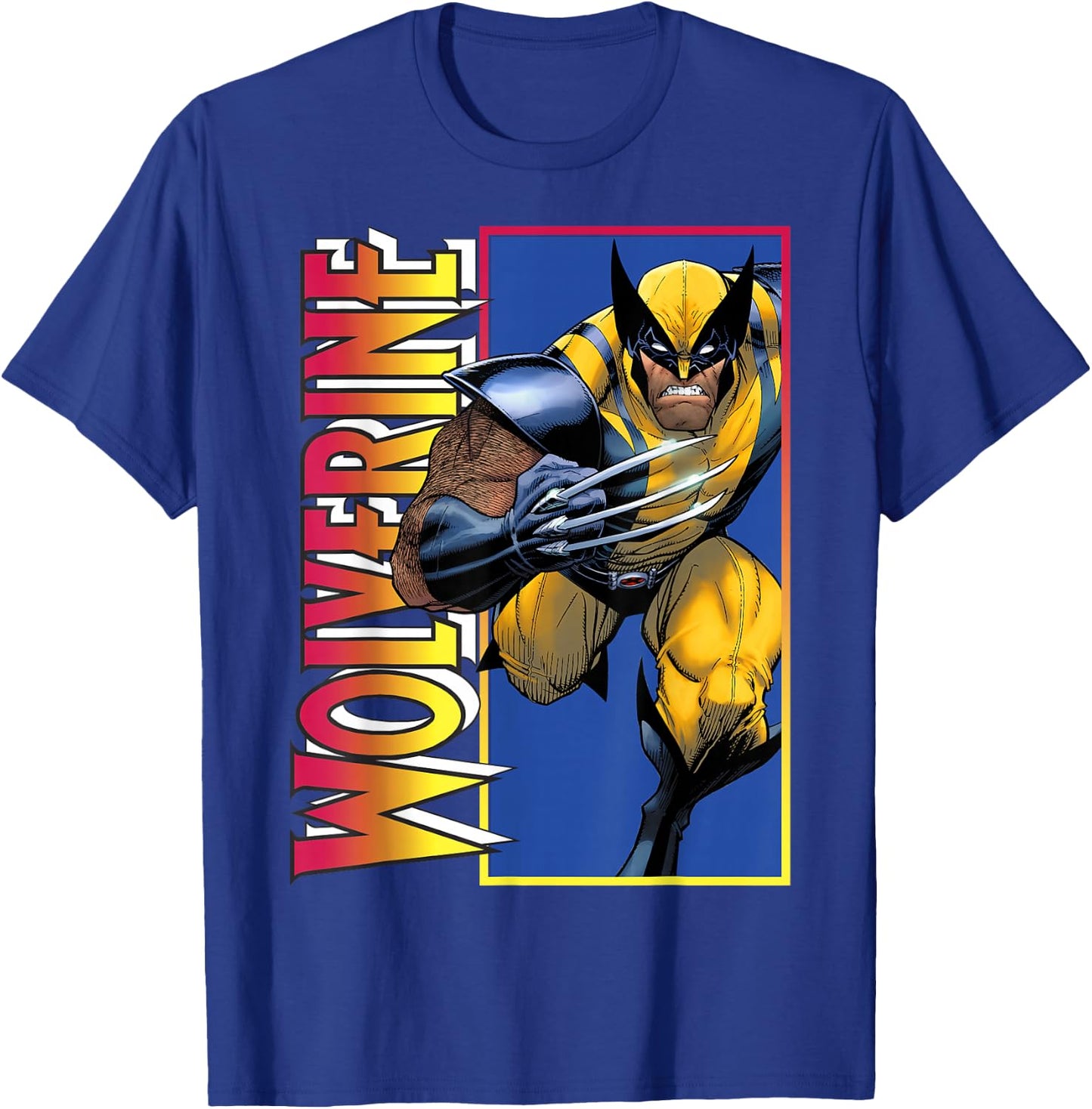Marvel X-Men Wolverine Classic Gradient T-Shirt - T-Shirt | Royal