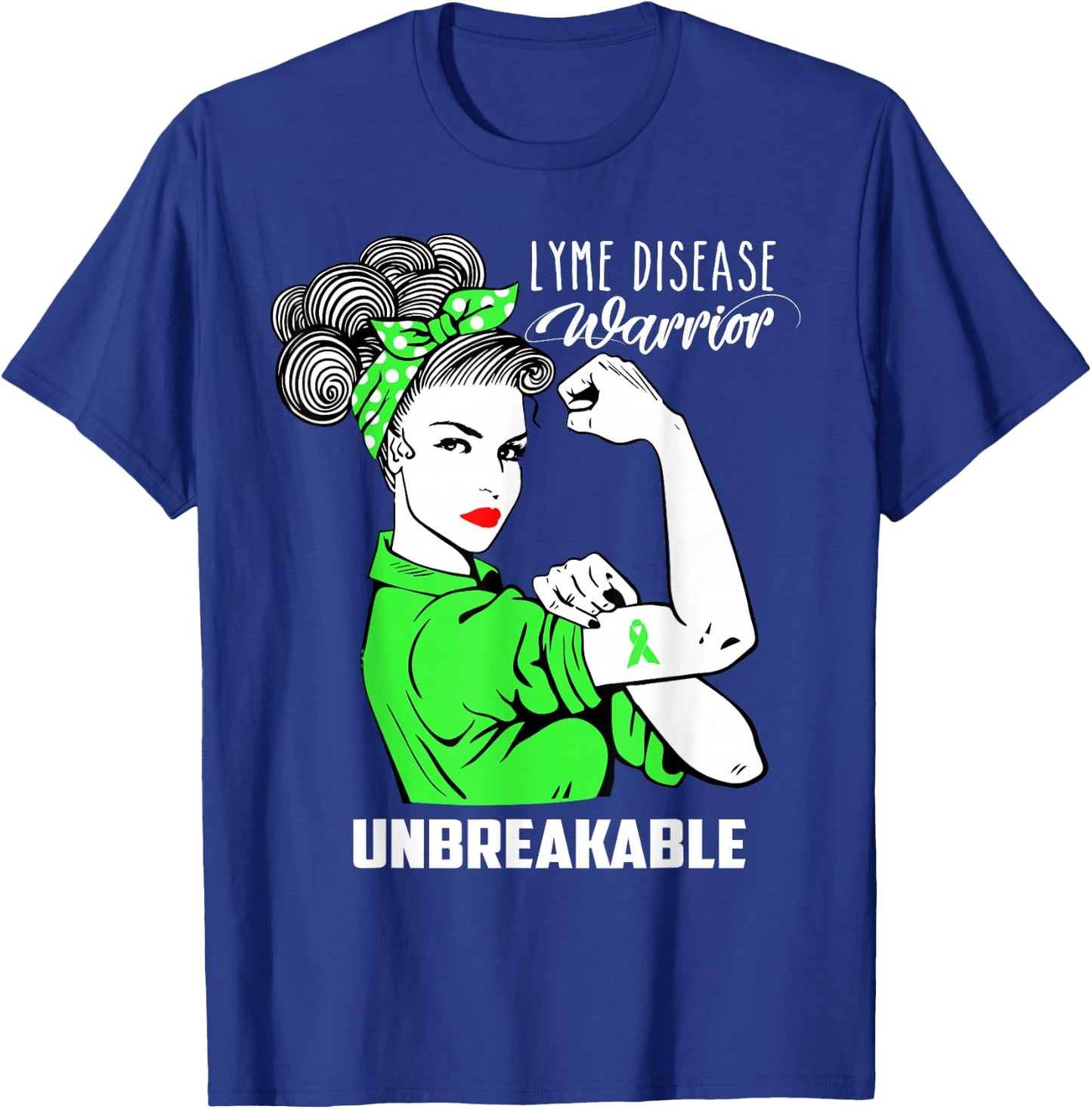 Lyme Disease Warrior Unbreakable Shirt Awareness Gift T-Shirt - T-Shirt | Royal