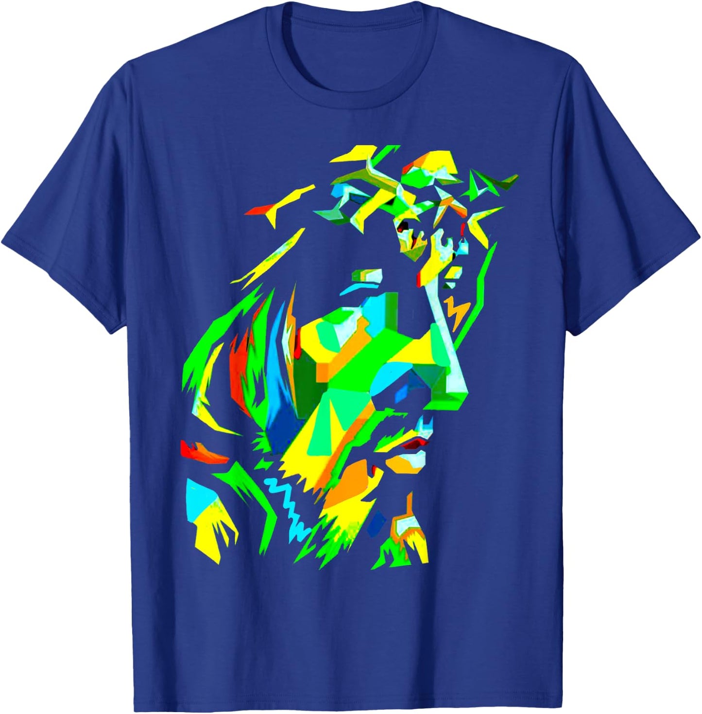 Jesucristo Pop Art Jesus Christ Face, Catholic Icon Painting T-Shirt - T-Shirt | Royal