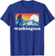 State of Washington Pacific Northwest Bigfoot Mountain T-Shirt - T-Shirt | Royal
