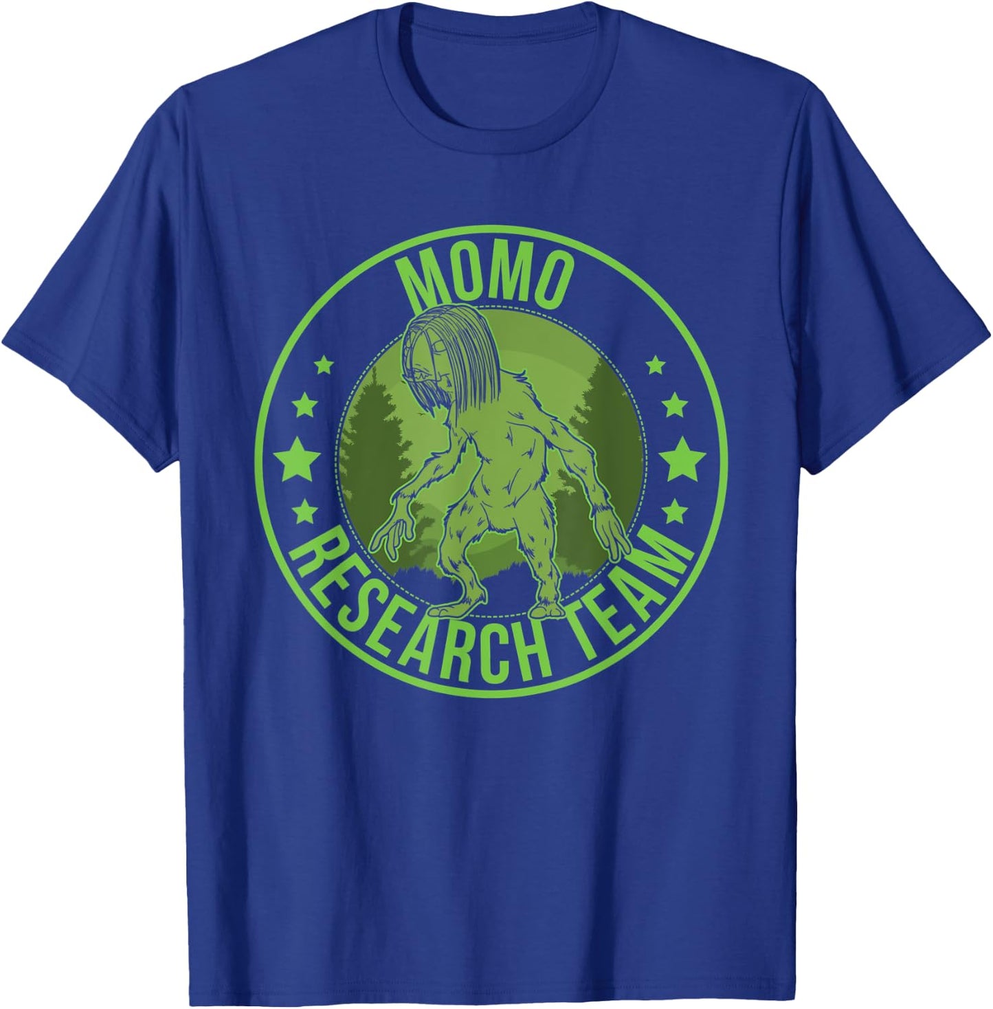 Momo The Monster Hide & Seek Research Team Champion Cryptid T-Shirt - T-Shirt | Royal