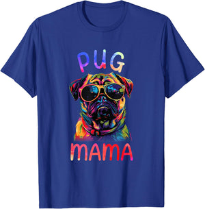 Pug Mom Mama Pop Art Pug Lovers T-Shirt - T-Shirt | Royal