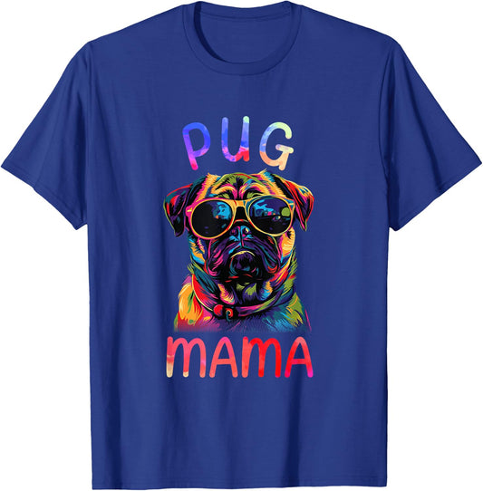 Pug Mom Mama Pop Art Pug Lovers T-Shirt - T-Shirt | Royal
