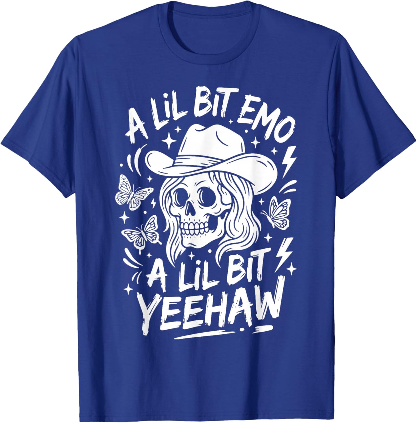 A Lil Bit Emo A Lil Bit Yeehaw T-Shirt - T-Shirt | Royal