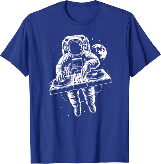 Astronaut DJ, Infinity and Beyond, Music, White Design, Fun T-Shirt - T-Shirt | Royal