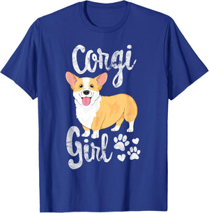 Corgi Girl Women Puppy Mom Dog Mama Lover Gift T-Shirt - T-Shirt | Royal