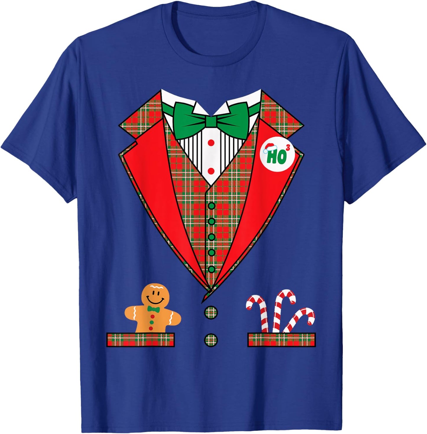 Nat's Gift Shop Funny Christmas Costume , Men & Boys, Black, Short Sleeve, Classic Fit, Pull On, , Small T-Shirt - T-Shirt | Royal