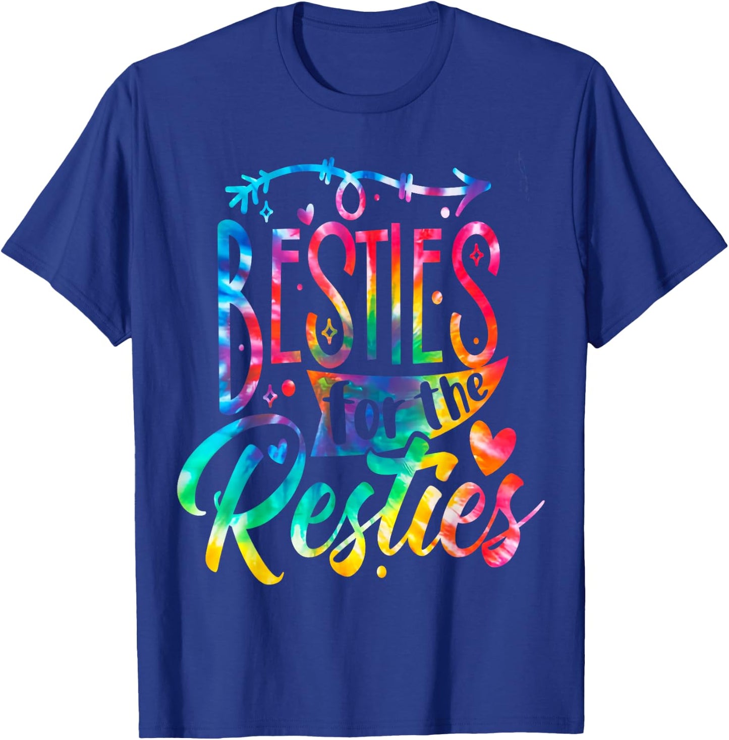 Besties For Restie BFF Best Friends Matching Couple Tie Dye T-Shirt - T-Shirt | Royal