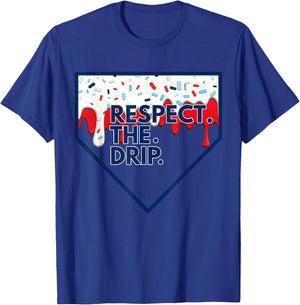 Baseball Home Plate Drip for Boys Ice Cream Spinkle T-Shirt - T-Shirt | Royal