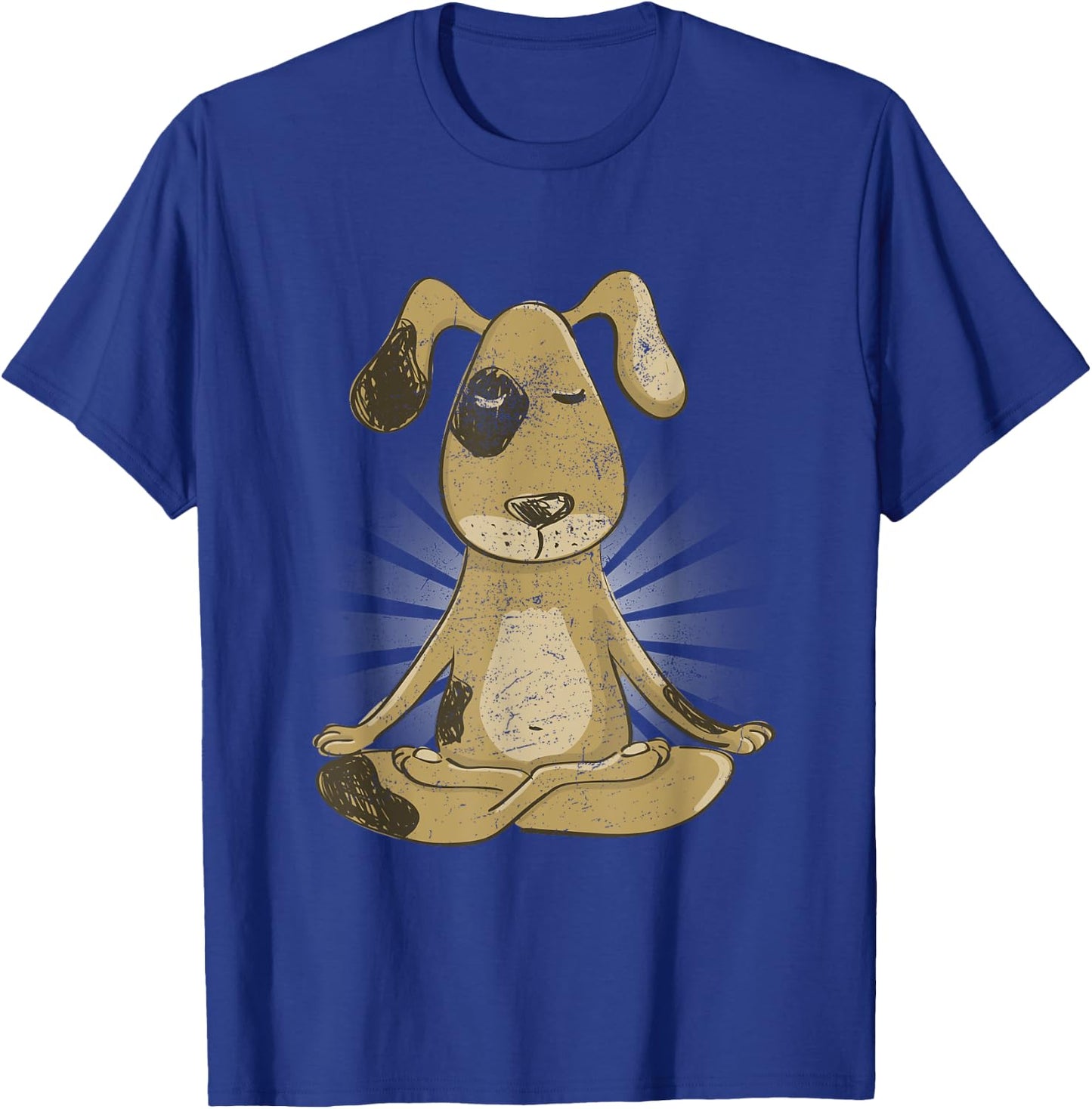Yoga Meditation Dog Zen Men Women Kids T-Shirt - T-Shirt | Royal