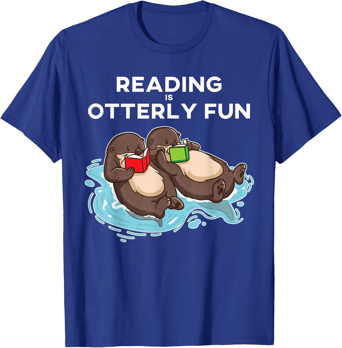 Sea Otter Book Reading Gift Shirt for Bookworm Teachers T-Shirt - T-Shirt | Royal