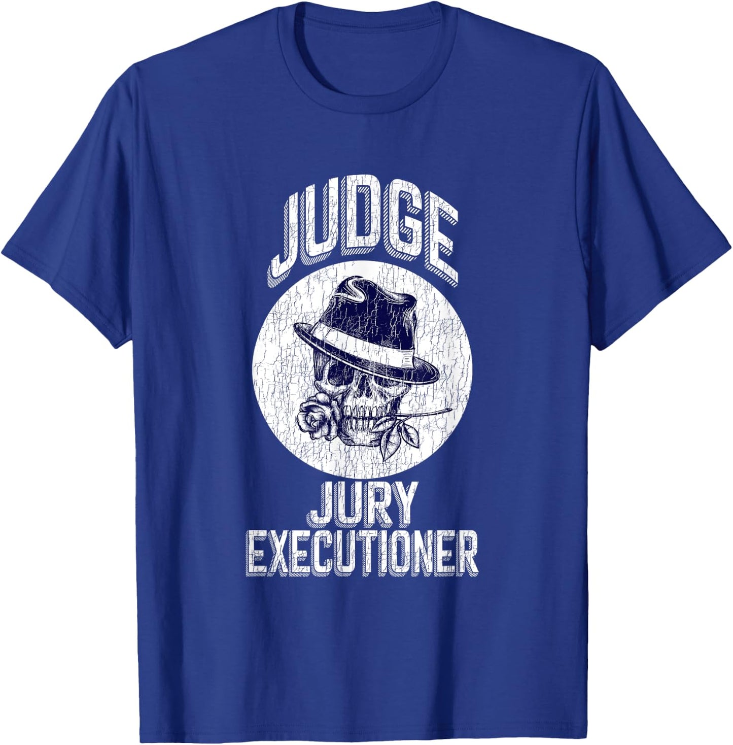 JUDGE JURY EXECUTIONER T SHIRT Motorcycles Skull & Bones T-Shirt - T-Shirt | Royal