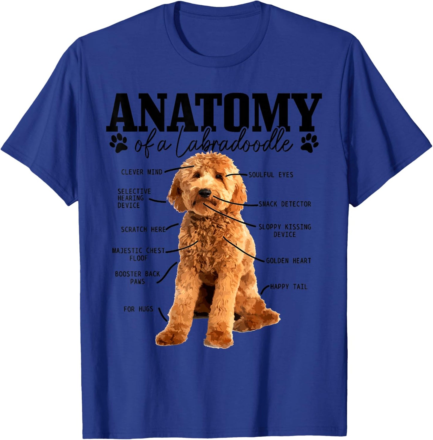 Labradoodle Anatomy Funny Cute Doodle Dog Mom T-Shirt - T-Shirt | Royal