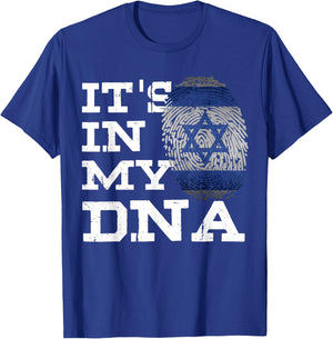 It's In My DNA Israeli Proud Israel Flag Jewish Gift T-Shirt - T-Shirt | Royal