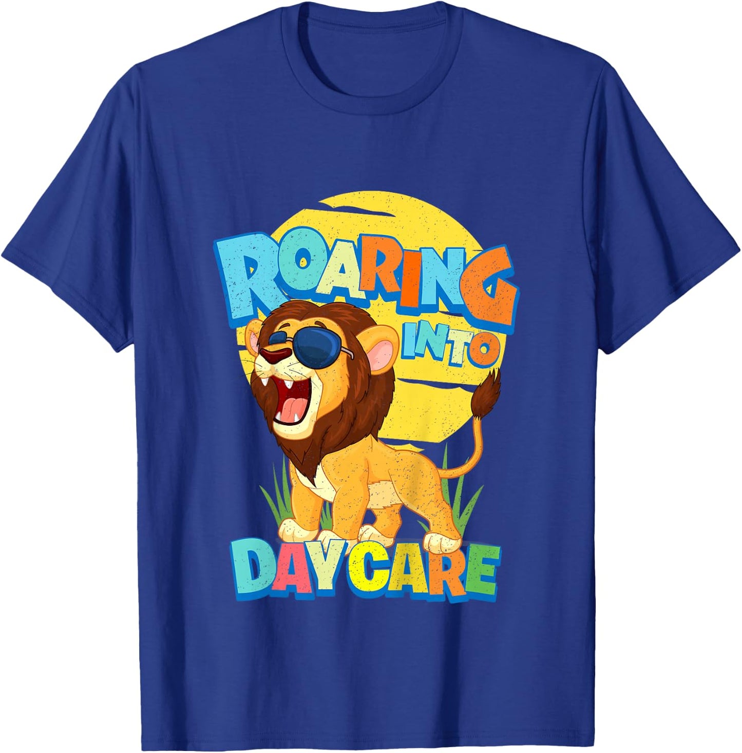 First Day of Daycare School Toddler Lion Safari Jungle Gifts T-Shirt - T-Shirt | Royal