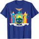 New York NY state Flag USA T Shirt T-Shirt - T-Shirt | Royal