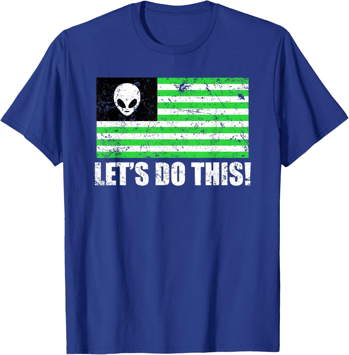 Storm Area 51 Shirt Alien UFO No They Can't Stop Us T-Shirt - T-Shirt | Royal