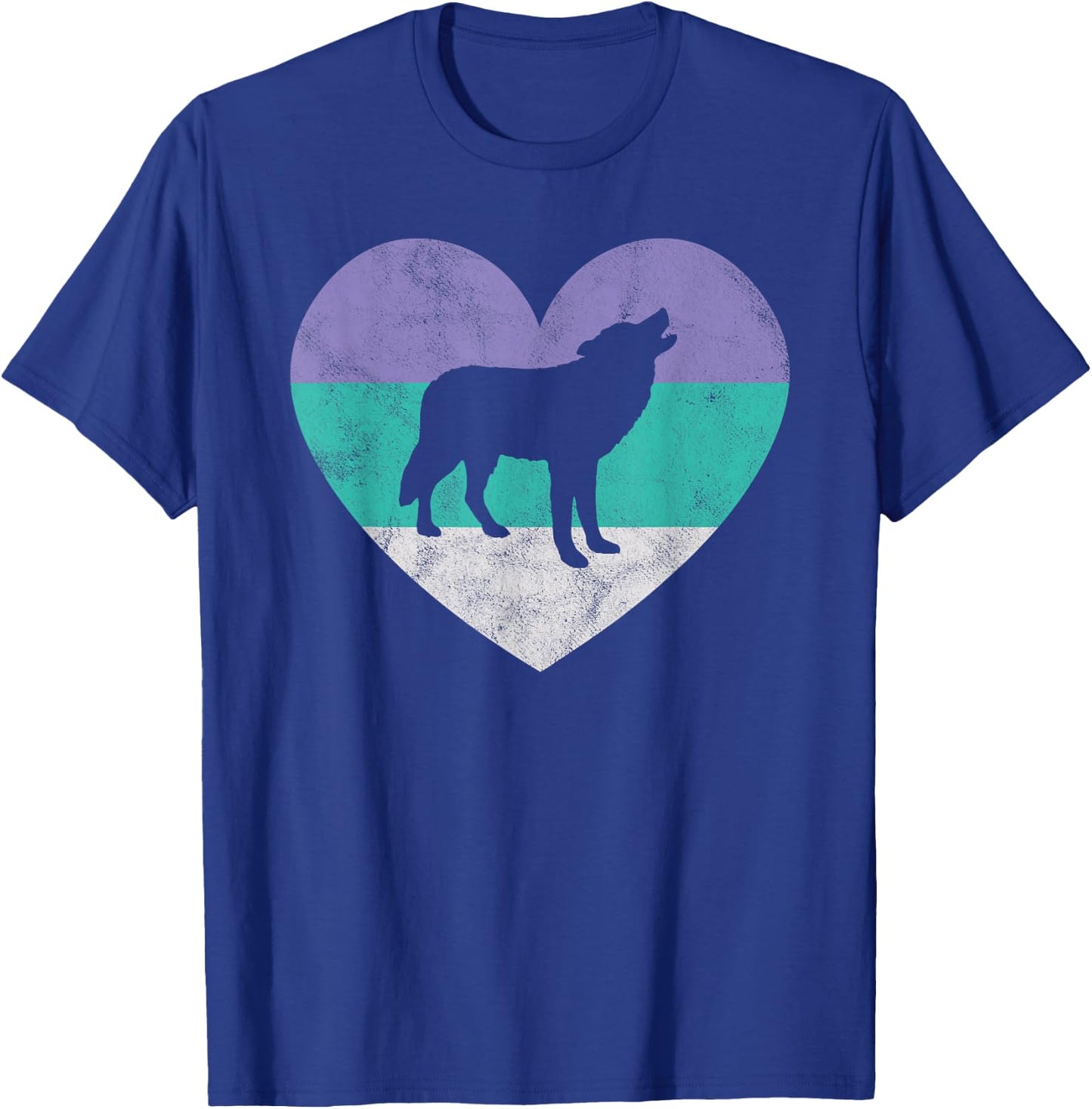 Wolf Gift Shirt & Girls | Retro Cute Wolf T-Shirt - T-Shirt | Royal
