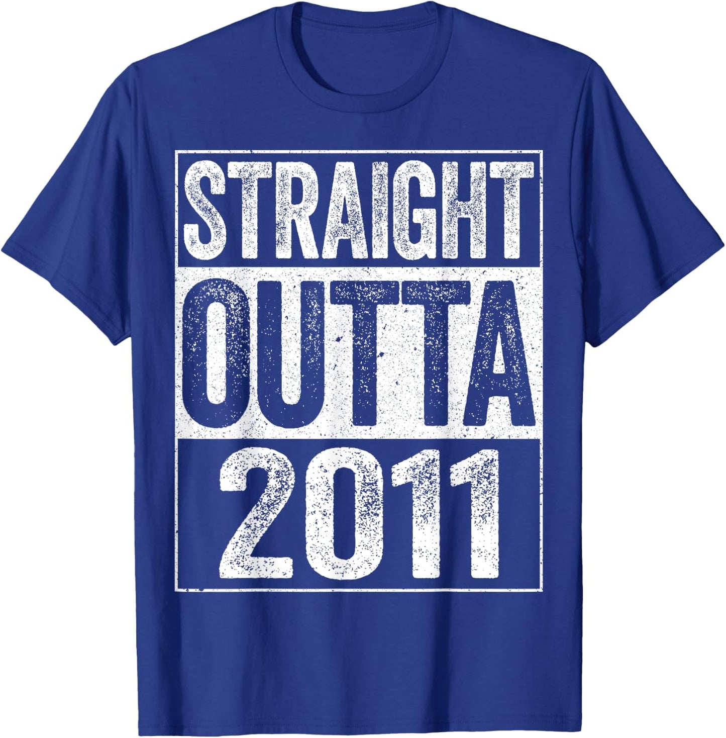 Straight Outta 2011 Shirt Kids Boy Girl 14th Birthday T-Shirt - T-Shirt | Royal