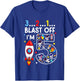 Kids 5 Year Old Astronaut Outer Space Birthday 5th Birthday Boys T-Shirt - T-Shirt | Royal
