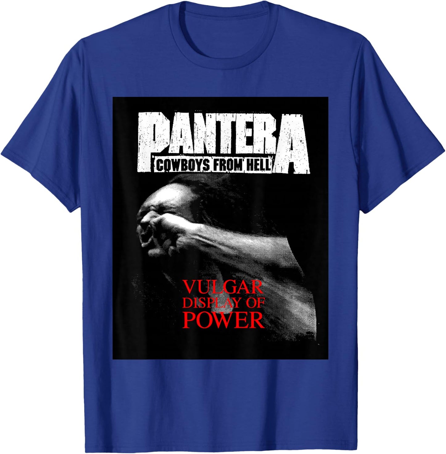 Pantera Official Vulgar Display Of Power - Black - Adult - Small - Short Sleeve - - Classic Fit - Music Theme - Cotton T-Shirt - T-Shirt | Royal