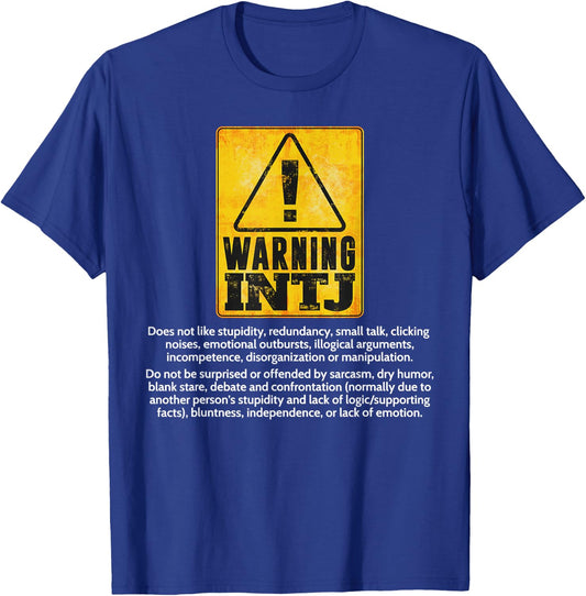 INTJ Personality Type Introvert Thinker Men Women Architect T-Shirt - T-Shirt | Royal
