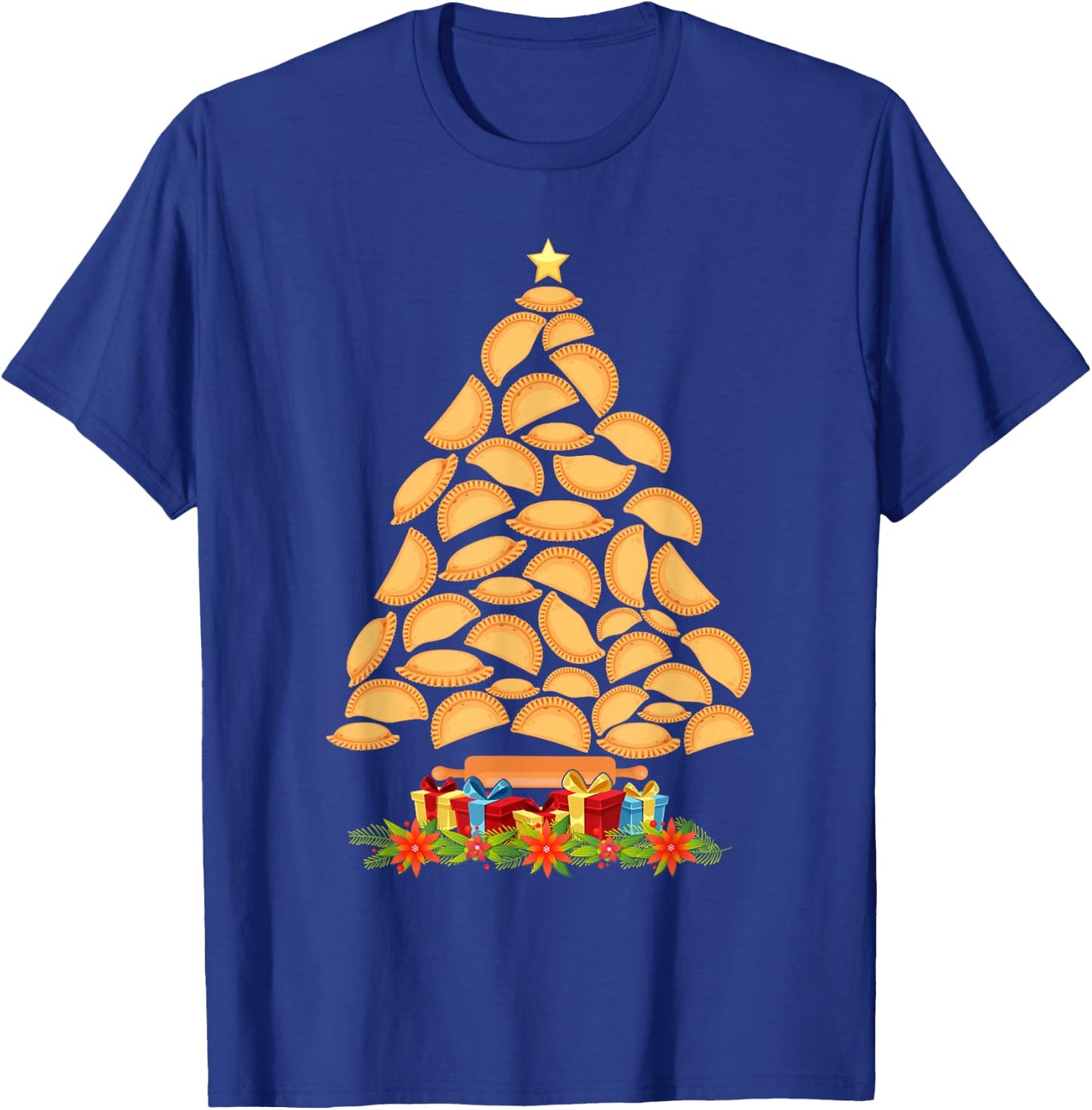 Pierogi Tree Polish Christmas Food Funny Men Women Kids T-Shirt - T-Shirt | Royal