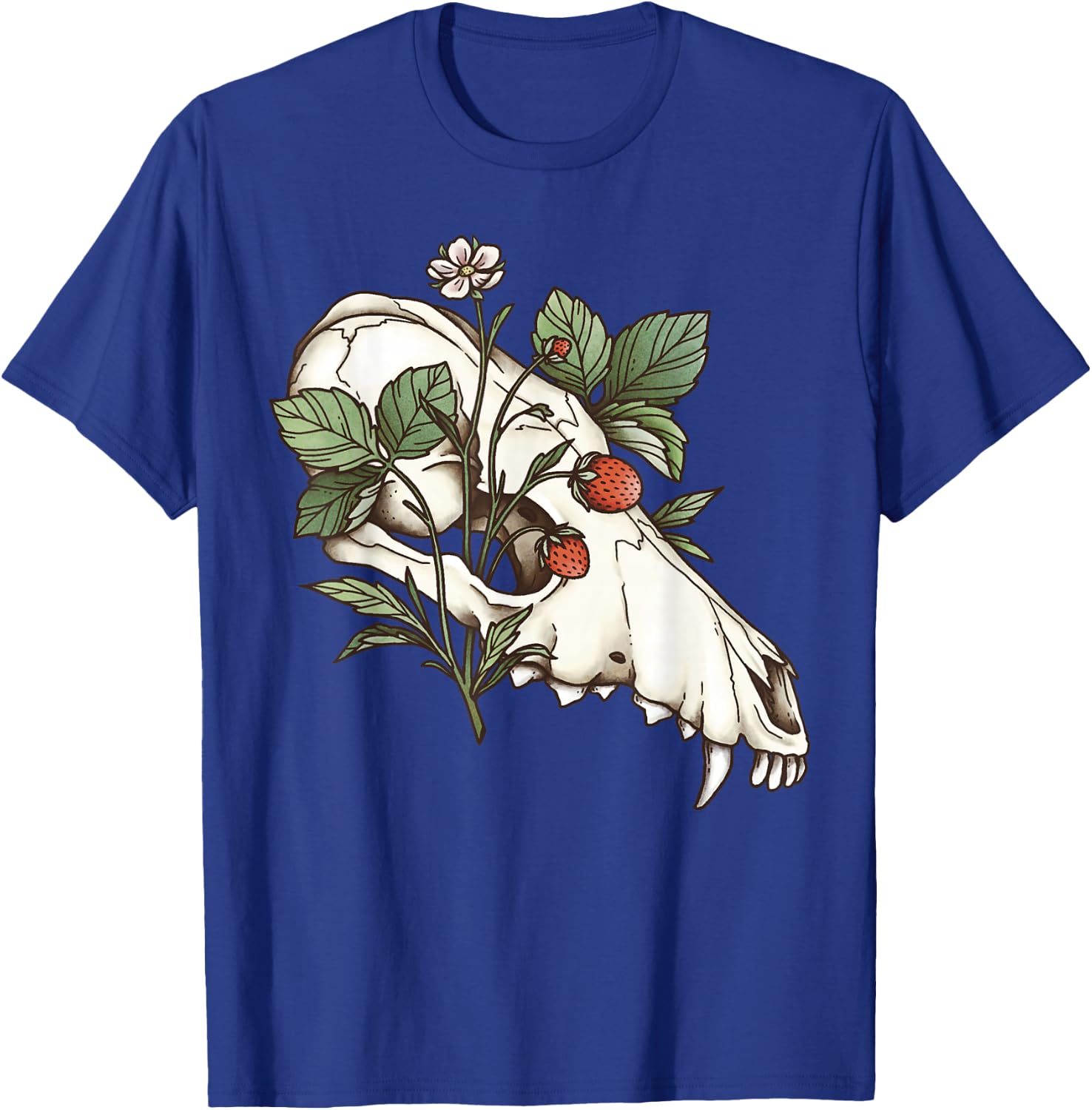 Vulture Culture Wolf Skull Occult Therian Goblincore Furry T-Shirt - T-Shirt | Royal
