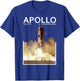 Apollo Lunar Gift Saturn V Rocket Moon Landing T-Shirt - T-Shirt | Royal