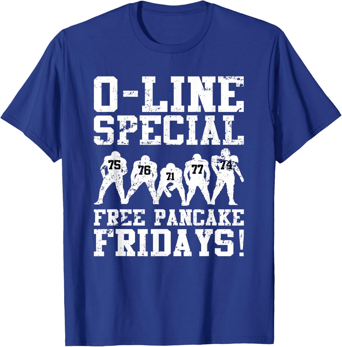 Offensive Line Football Lineman Funny T-Shirt - T-Shirt | Royal