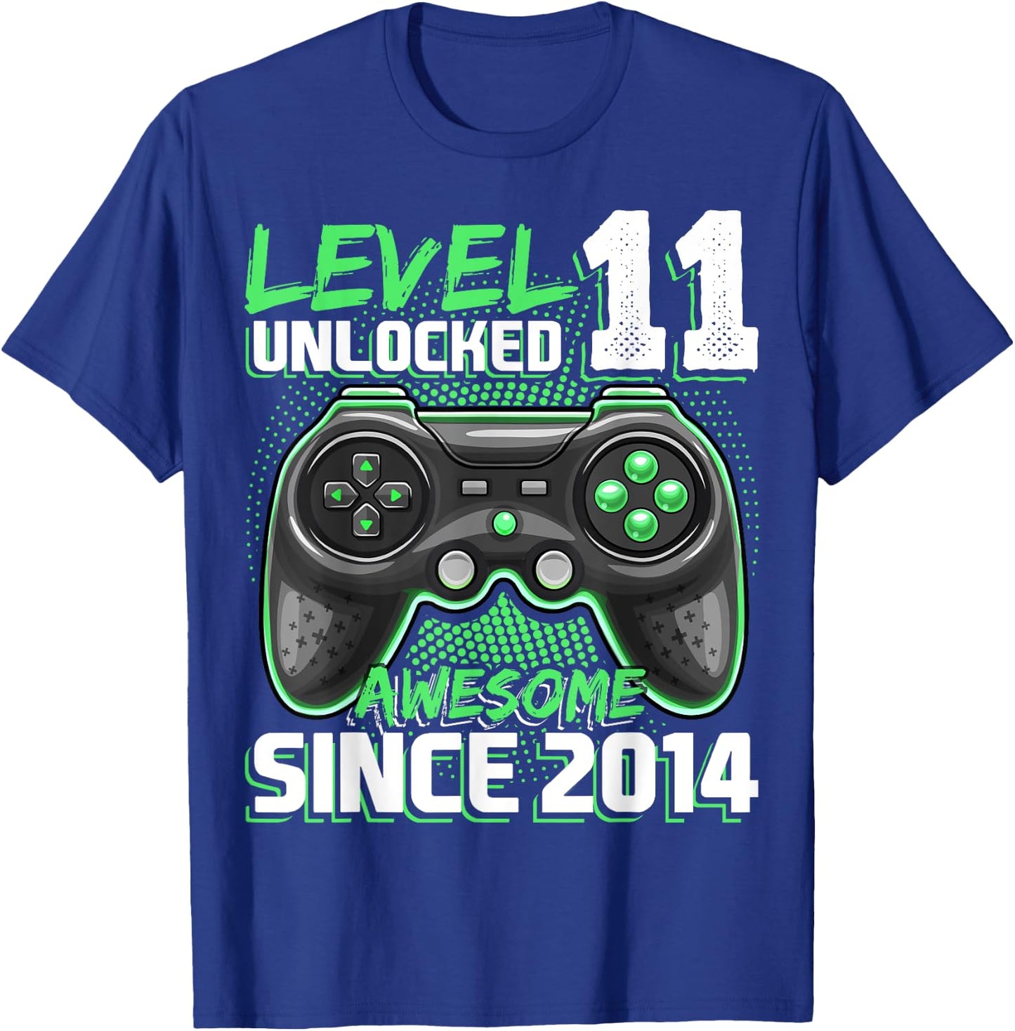 11th Birthday Boy Level 11 Gamer 11 Year Video Game Party T-Shirt - T-Shirt | Royal